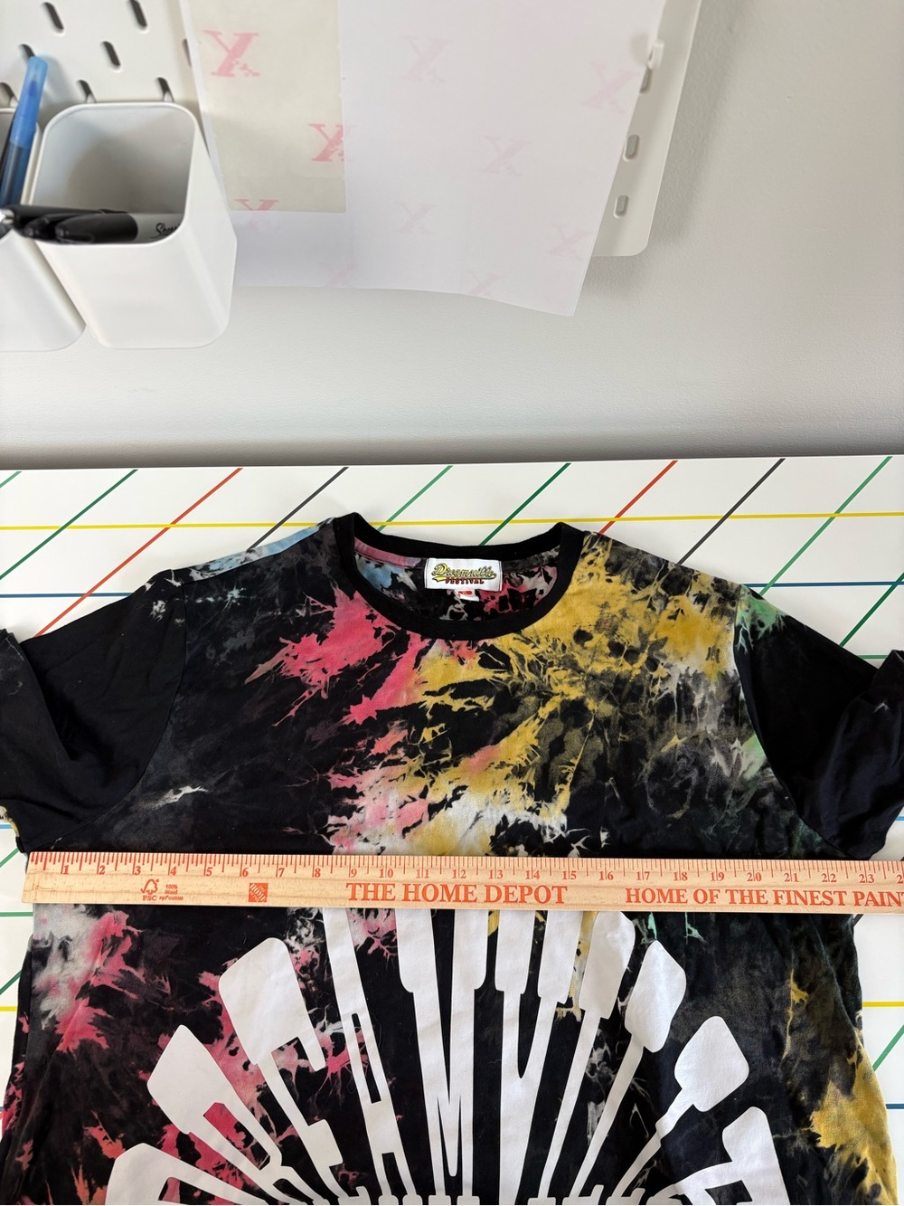 Dreamville Festival Tie-Dye Crop Tee XL EUC 100% Cotton Merch Psychedelic Chic - Picture 5 of 6